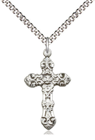 Pewter Cross Medal Catholic Jewelry Engraved Catholic Saint Jewelry