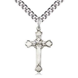 Sterling Silver Cross Medal Catholic Jewelry Engraved Catholic Saint Jewelry