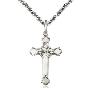 Sterling Silver Cross Medal Catholic Jewelry Engraved Catholic Saint Jewelry