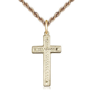 14kt Gold Filled Cross Medal Catholic Jewelry Engraved Catholic Saint Jewelry