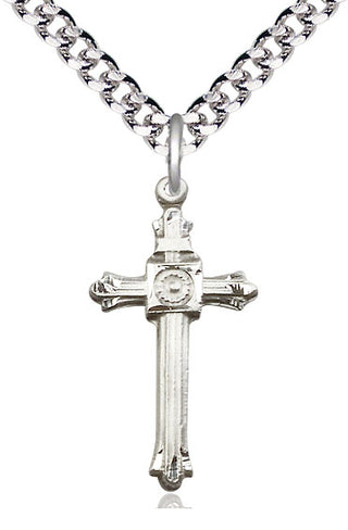 Pewter Cross Medal Catholic Jewelry Engraved Catholic Saint Jewelry