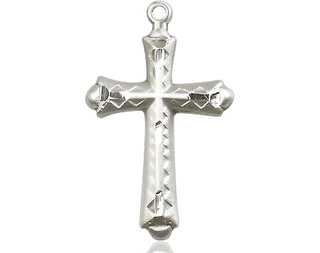 Sterling Silver Cross Medal Engraved Catholic Saint Jewelry