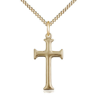 14kt Gold Filled Cross Medal Catholic Jewelry Engraved Catholic Saint Jewelry