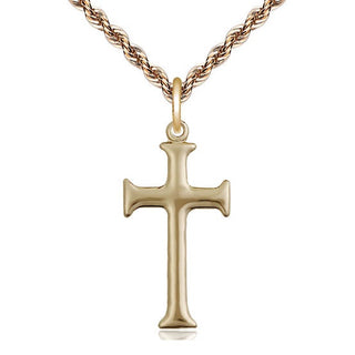 14kt Gold Filled Cross Medal Catholic Jewelry Engraved Catholic Saint Jewelry
