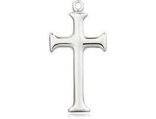 Sterling Silver Cross Medal Engraved Catholic Saint Jewelry