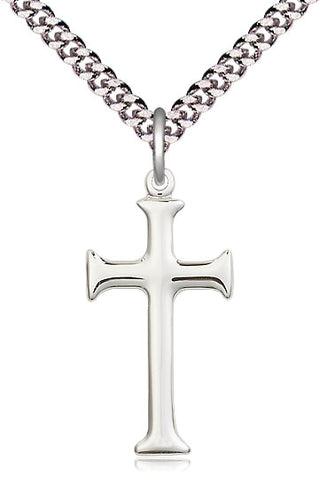 Sterling Silver Cross Medal Catholic Jewelry Engraved Catholic Saint Jewelry