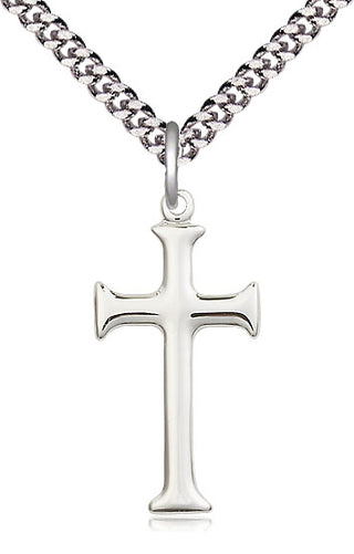 Sterling Silver Cross Medal Catholic Jewelry Engraved Catholic Saint Jewelry