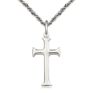 Sterling Silver Cross Medal Catholic Jewelry Engraved Catholic Saint Jewelry
