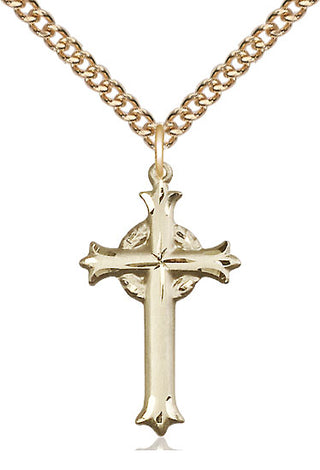14kt Gold Filled Cross Medal Catholic Jewelry Engraved Catholic Saint Jewelry