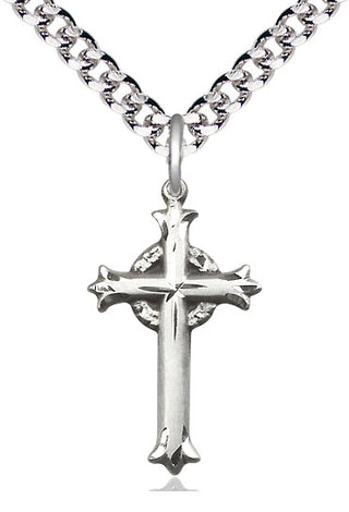 Sterling Silver Cross Medal Catholic Jewelry Engraved Catholic Saint Jewelry