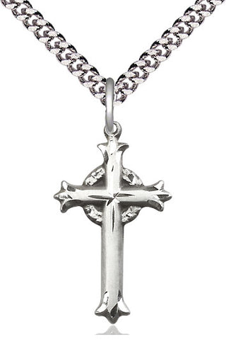 Sterling Silver Cross Medal Catholic Jewelry Engraved Catholic Saint Jewelry