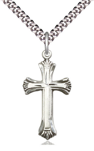 Pewter Cross Medal Catholic Jewelry Engraved Catholic Saint Jewelry