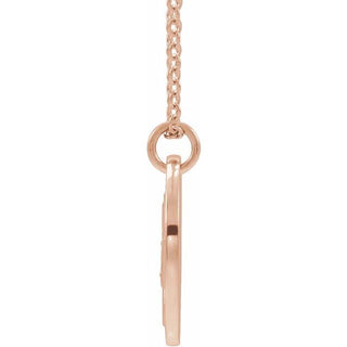 14K Rose .025 CTW Natural Diamond Lotus 16-18" Necklace