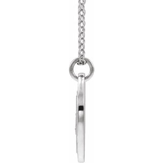 Platinum .025 CTW Natural Diamond Lotus 16-18" Necklace