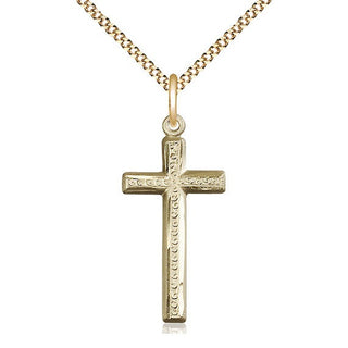 14kt Gold Filled Cross Medal Catholic Jewelry