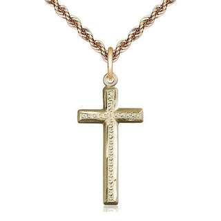 14kt Gold Filled Cross Medal Catholic Jewelry
