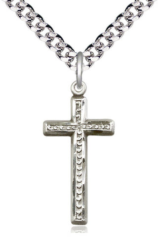 Sterling Silver Cross Medal Catholic Jewelry