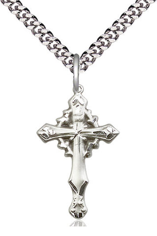 Pewter Cross Medal Catholic Jewelry Engraved Catholic Saint Jewelry