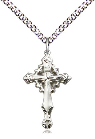 Sterling Silver Cross Medal Catholic Jewelry Engraved Catholic Saint Jewelry