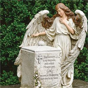 16-Inch Memorial Box With Angel & Verse - Garden - View 2
