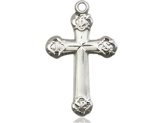 Sterling Silver Cross Medal Engraved Catholic Saint Jewelry