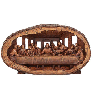 14.5-Inch Carved Last Supper Scene