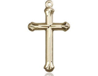 14kt Gold Filled Cross Medal Engraved Catholic Saint Jewelry