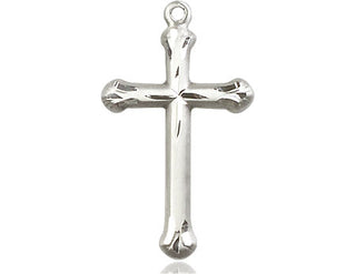 Sterling Silver Cross Medal Engraved Catholic Saint Jewelry