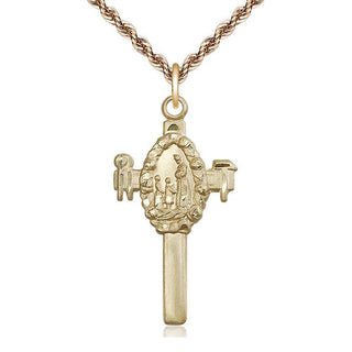 14kt Gold Cross Medal