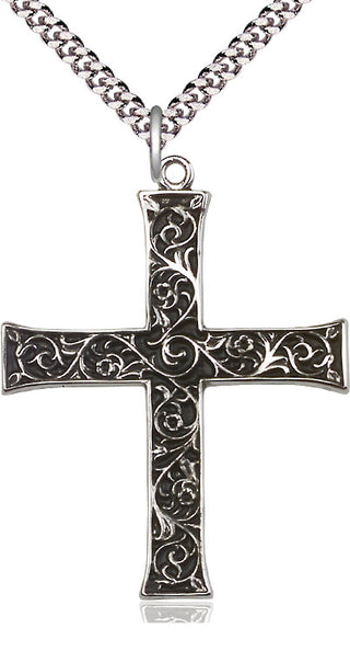 Sterling Silver Cross Medal Catholic Jewelry