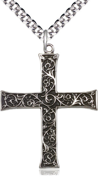 Sterling Silver Cross Medal Catholic Jewelry
