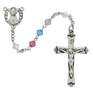 Sterling Silver 5MM Multi Swarovski Rosary