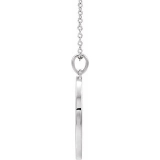 Platinum 20.3x18.4 mm Ichthus (Fish) 16-18" Necklace