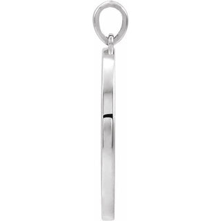 14K White 20.3x18.4 mm Ichthus (Fish) Pendant