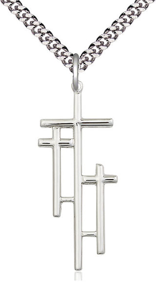 Sterling Silver Cross Medal Catholic Jewelry