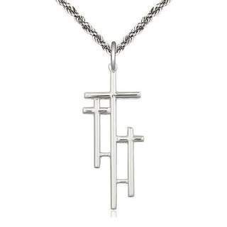 Sterling Silver Cross Medal Catholic Jewelry