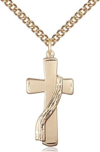 14kt Gold Filled Deacon Cross Medal Catholic Jewelry