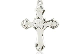 Sterling Silver Cross Medal Engraved Catholic Saint Jewelry