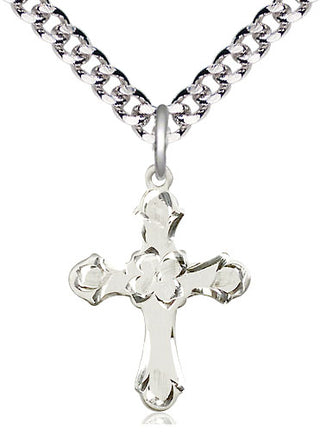 Sterling Silver Cross Medal Catholic Jewelry Engraved Catholic Saint Jewelry