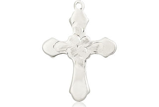 Sterling Silver Cross Medal Engraved Catholic Saint Jewelry