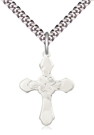 Sterling Silver Cross Medal Catholic Jewelry Engraved Catholic Saint Jewelry