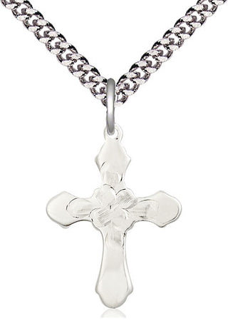 Sterling Silver Cross Medal Catholic Jewelry Engraved Catholic Saint Jewelry