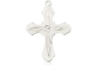 Sterling Silver Cross Medal Engraved Catholic Saint Jewelry
