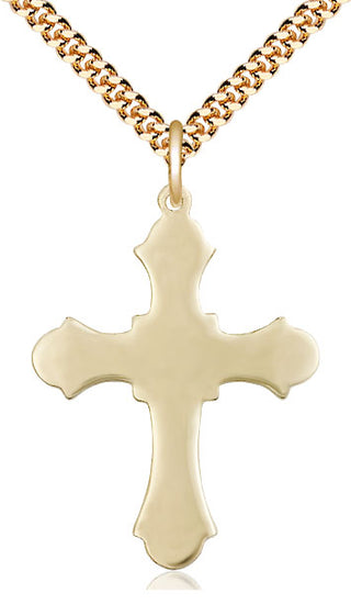 14kt Gold Filled Cross Medal Catholic Jewelry
