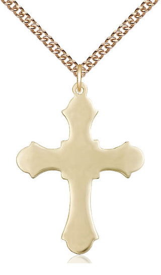 14kt Gold Filled Cross Medal Catholic Jewelry