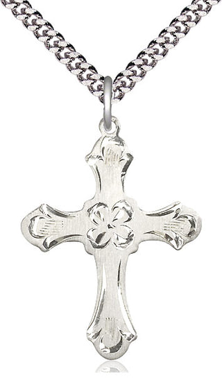 Sterling Silver Cross Medal Catholic Jewelry Engraved Catholic Saint Jewelry