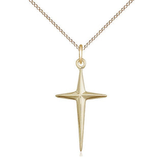 14kt Gold Filled Cross Medal Catholic Jewelry