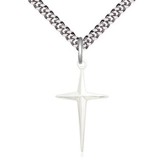 Pewter Cross Medal Catholic Jewelry