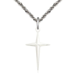 Sterling Silver Cross Medal Catholic Jewelry
