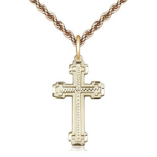 14kt Gold Filled Cross Medal Catholic Jewelry